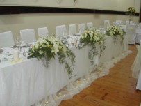 Decorated main table Zorgvliet Stellenbosch